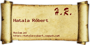 Hatala Róbert névjegykártya